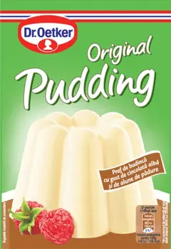 Dr. Oetker Praf de budincă cu gust de ciocolată albă și alune