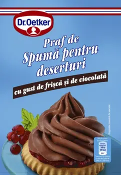 Dr. Oetker Praf de spumă pentru deserturi cu gust de frișcă și ciocolată