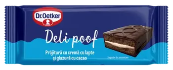 Dr. Oetker Deli Poof prăjitură lapte și glazură ciocolată