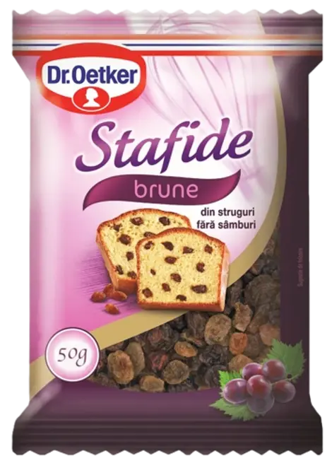 Dr. Oetker Stafide brune 50g