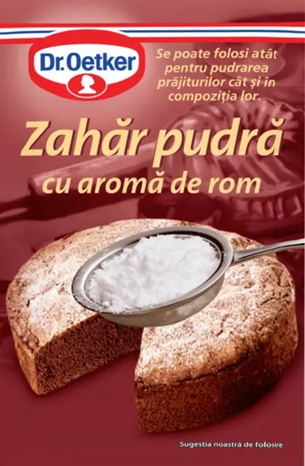 Dr. Oetker Zahăr pudră cu aromă de rom