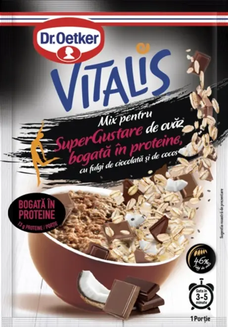 Dr. Oetker Super gustare ovăz ciocolată high protein