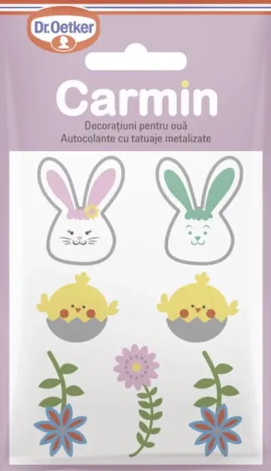 Dr. Oetker Carmin autocolante figurine