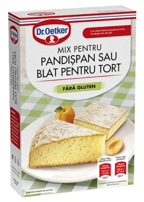 Dr. Oetker Mix pentru pandişpan sau blat pentru tort fără gluten