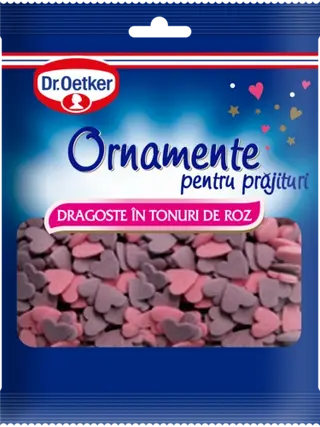Ornamente Dragoste în tonuri de roz Dr. Oetker