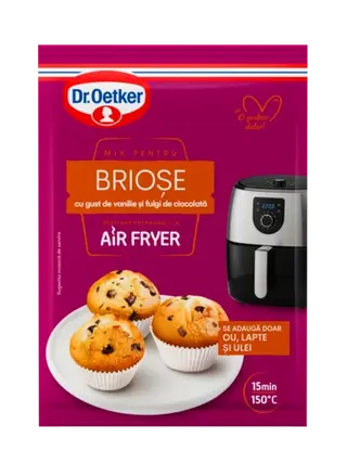 Brioșele cu gust de vanilie și fulgi de ciocolată pentru Air Fryer