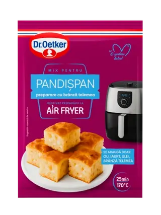 Pandișpan preparat cu brânză telemea pentru Air Fryer