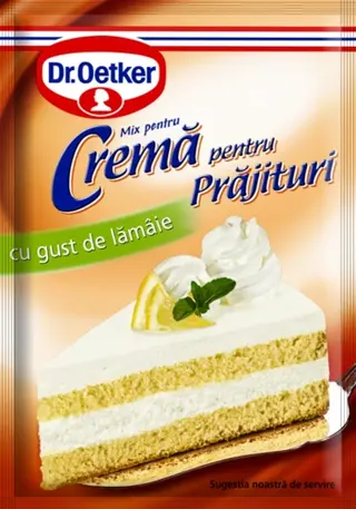 Cremă pentru prăjituri cu gust de lămâie Dr. Oetker