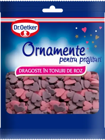 Ornamente Dragoste în tonuri de roz Dr. Oetker