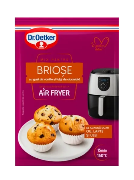 Brioșele cu gust de vanilie și fulgi de ciocolată pentru Air Fryer