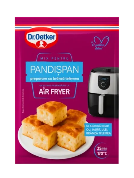 Pandișpan preparat cu brânză telemea pentru Air Fryer