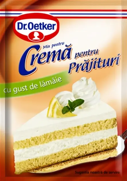Cremă pentru prăjituri cu gust de lămâie Dr. Oetker