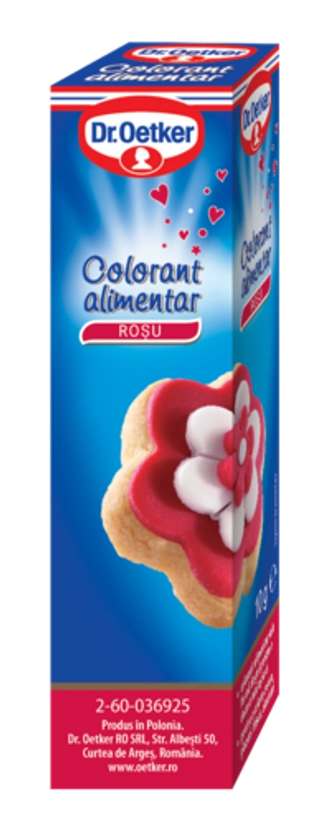 Colorant alimentar roșu Dr. Oetker (un tub)