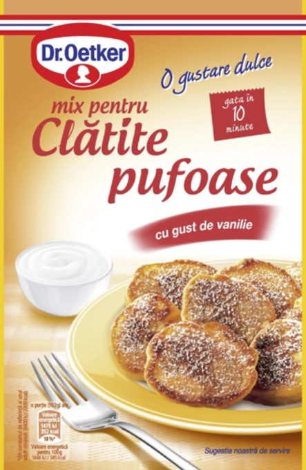 Clătite pufoase cu gust de vanilie de la Dr. Oetker