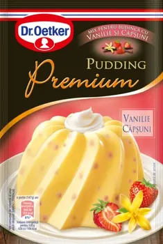 Dr. Oetker Premium Pudding cu Vanilie şi Căpşuni