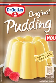 Dr. Oetker Praf de budincă cu gust de Crème Brûlée