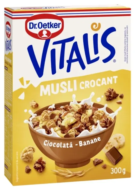 Dr. Oetker Musli crocant cu banane și ciocolată