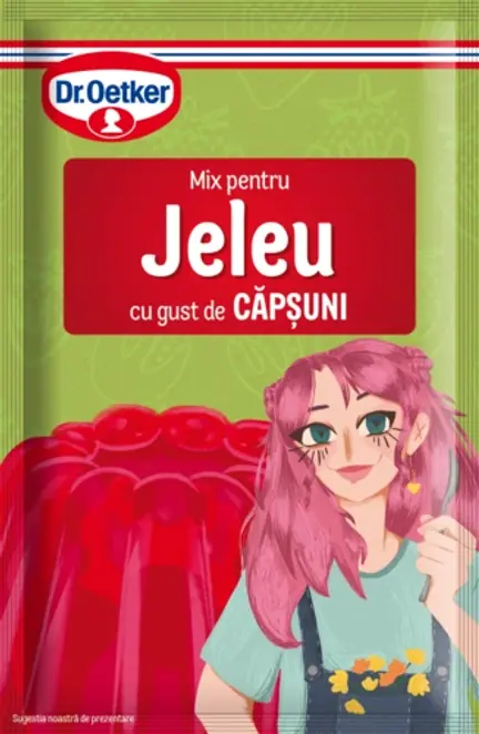 Dr. Oetker Jeleu cu gust de căpșuni