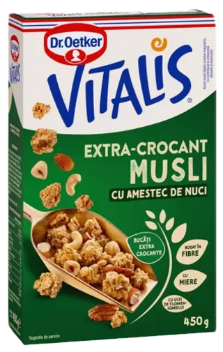 Musli extra crocant cu amestec de nuci