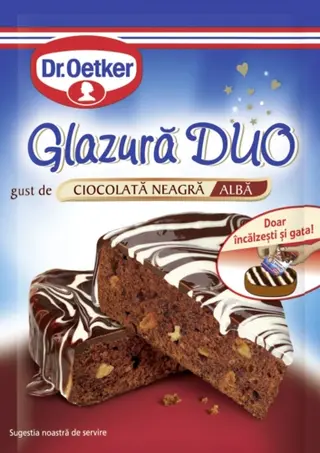 Glazură ciocolată neagră/albă Dr. Oetker
