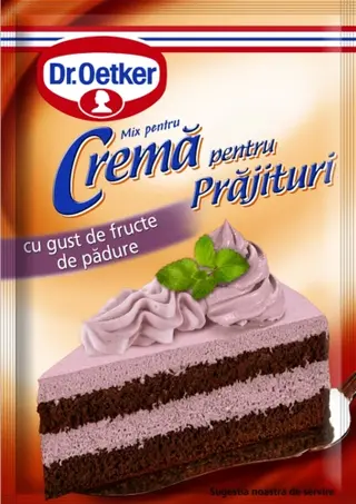 Cremă pentru prăjituri cu gust de fructe de pădure Dr. Oetker