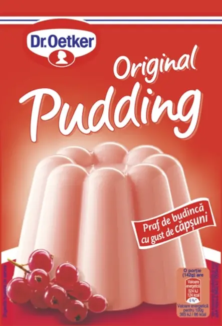 Original Pudding cu gust de căpșuni Dr. Oetker