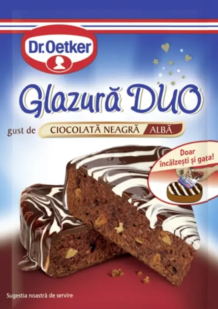 Glazură ciocolată neagră/albă Dr. Oetker