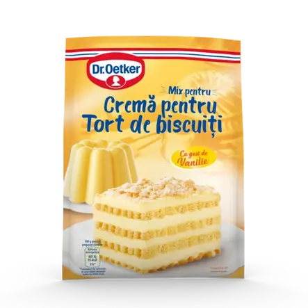 Cremă de vanilie pentru tort de biscuiți