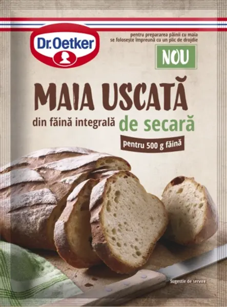 Maia uscată din făină integrală de secară Dr. Oetker