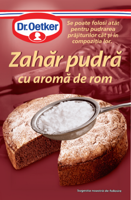 Dr. Oetker Zahăr pudră cu aromă de rom