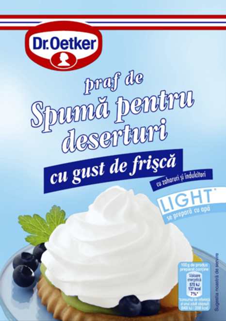 Dr. Oetker Praf de spumă pentru deserturi frișcă light