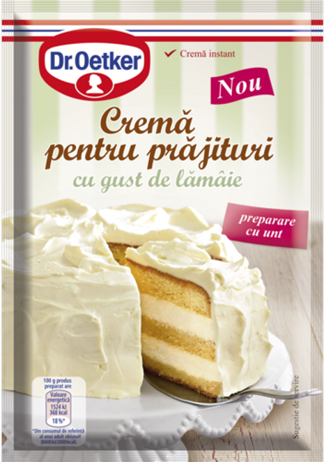Dr. Oetker Cremă pentru prăjituri cu gust de lămâie