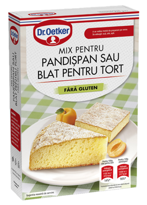 Dr. Oetker Mix pentru pandişpan sau blat pentru tort fără gluten