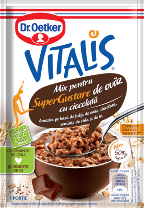 Dr. Oetker SuperGustare de ovăz cu ciocolată neagră