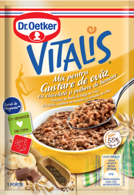 Dr. Oetker Gustare de ovăz cu ciocolată și banane