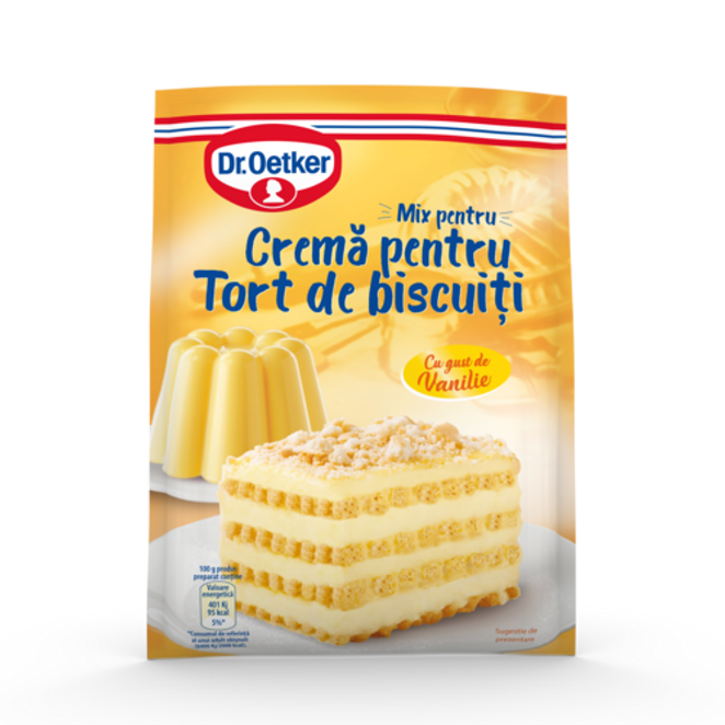 Dr. Oetker Cremă de vanilie pentru tort de biscuiți