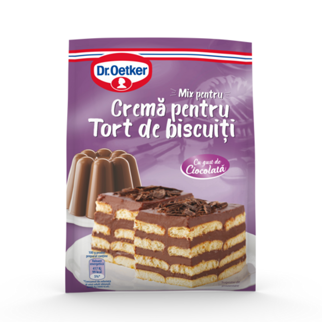 Dr. Oetker Cremă de ciocolată pentru tort de biscuiți