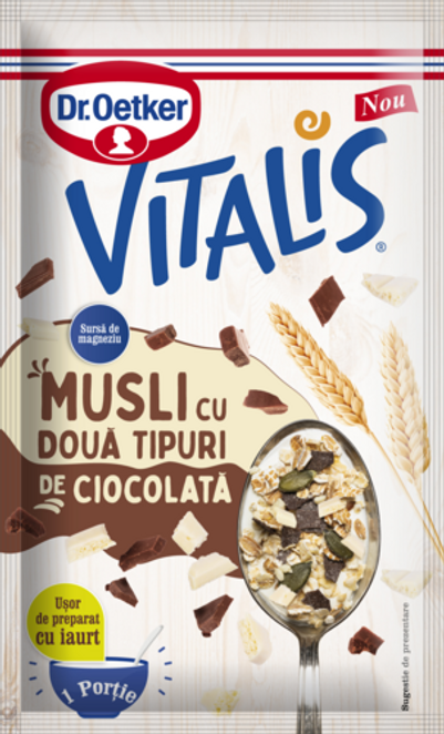 Dr. Oetker Musli cu Două Tipuri de Ciocolată