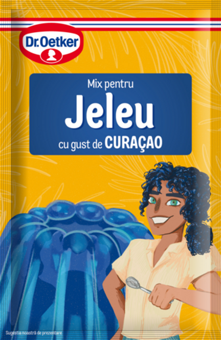 Dr. Oetker Jeleu cu gust de curacao