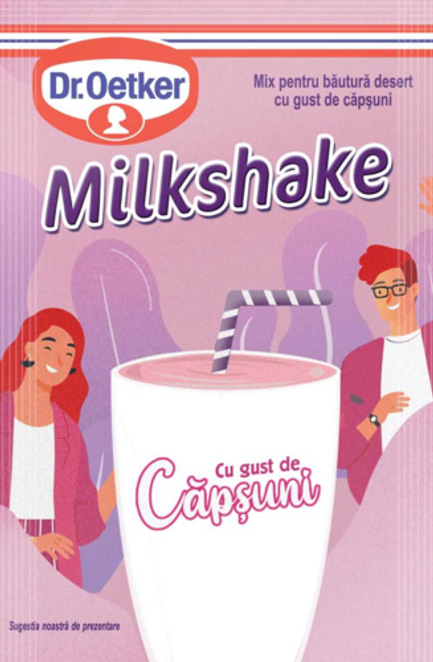 Dr. Oetker Milkshake cu gust de căpșuni
