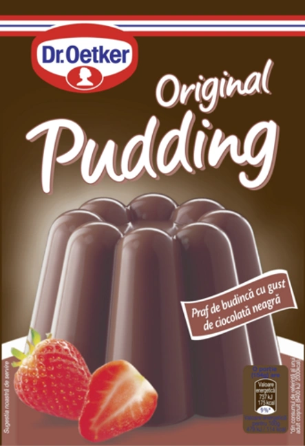Praf de budincă cu gust de ciocolată neagră