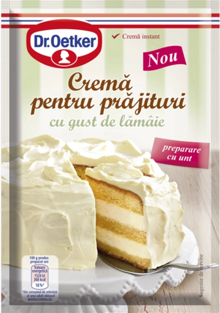 Cremă pentru prăjituri cu gust de lămâie cu preparare cu unt